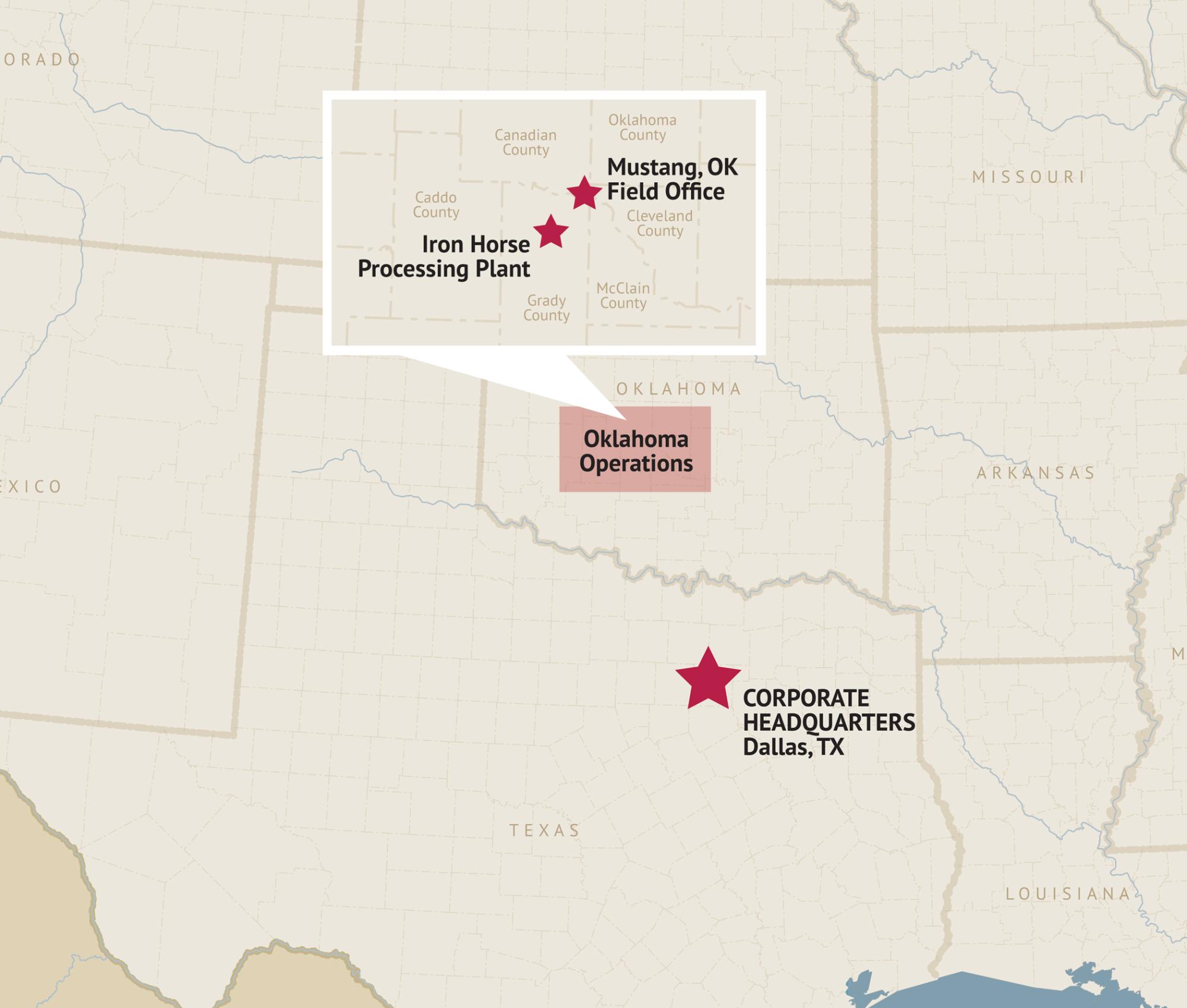 Map of Iron Horse offices and locations